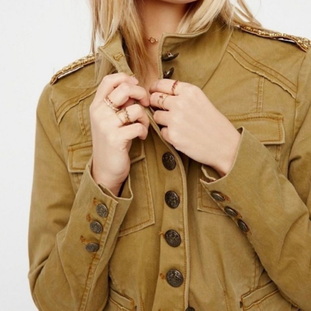 𝅺Free People Shrunken Officer Jacket - Picture 11 of 15